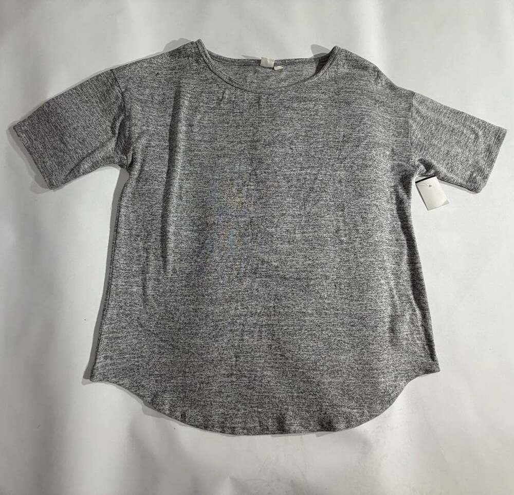 GAP Grey Heathered Short Sleeve Knit T-Shirt Top Size L